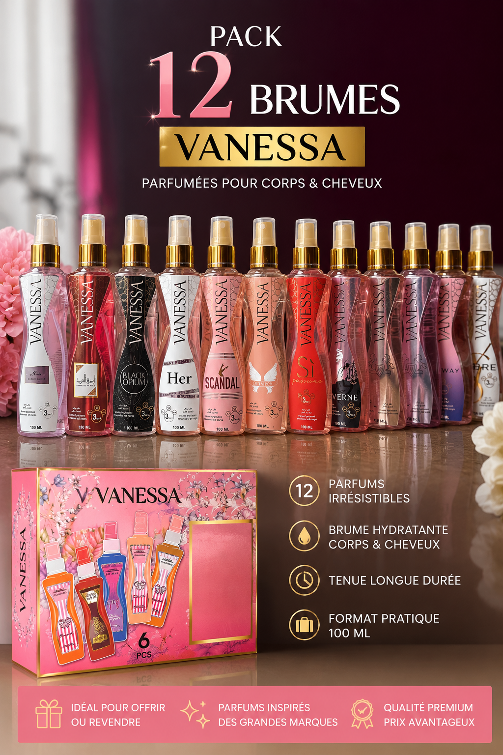 PACK VANESSA 12 PIECES